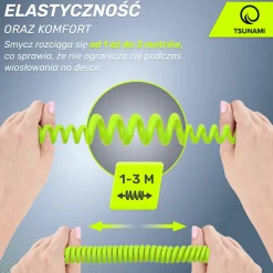 4FIZJO Linka bezpieczeństwa do deski SUP TSUNAMI zielona New