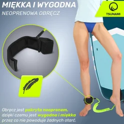 4FIZJO Linka bezpieczeństwa do deski SUP TSUNAMI zielona New