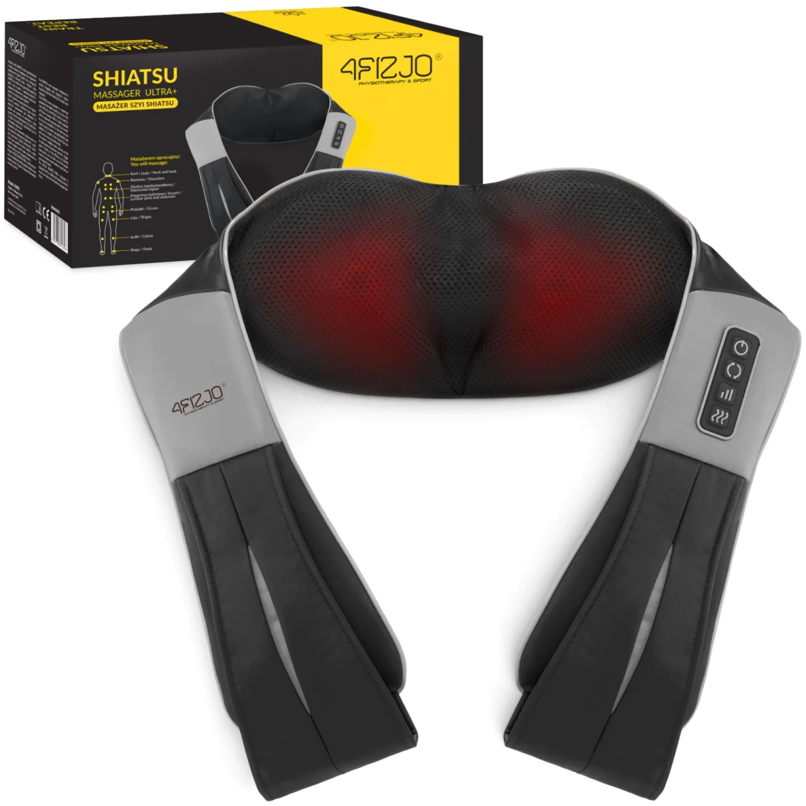 4FIZJO Masażer do karku i szyi SHIATSU ULTRA+ szary Best