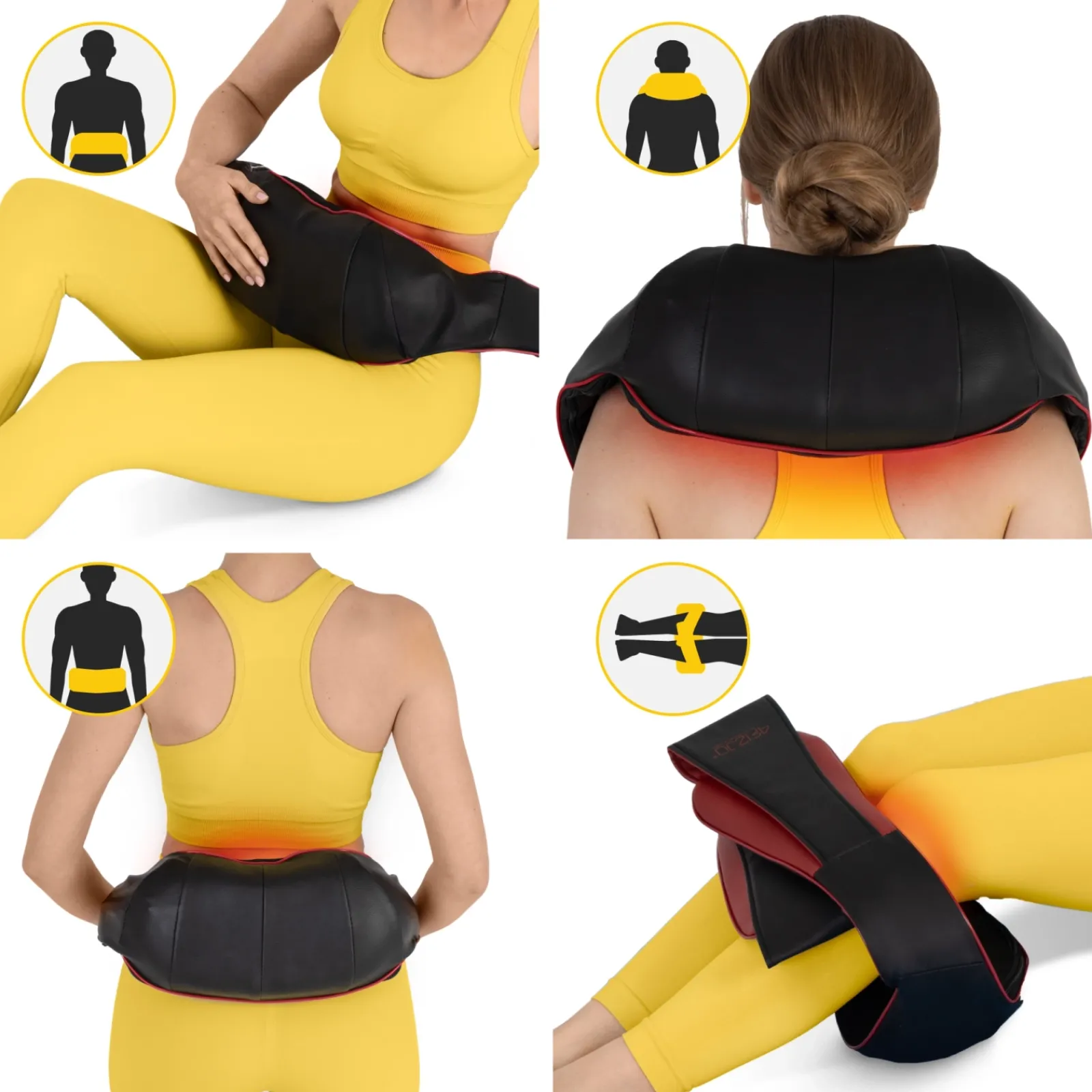 4FIZJO Masażer do karku i szyi SHIATSU PRO+ wiśniowy