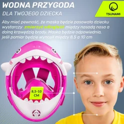 4FIZJO Maska do nurkowania dla dzieci TSUNAMI SHARK różowa Discount