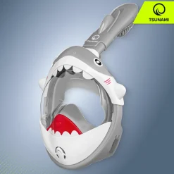 4FIZJO Maska do nurkowania dla dzieci TSUNAMI SHARK szara