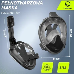 4FIZJO Maska do nurkowania pełnotwarzowa TSUNAMI S/M Clearance