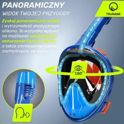 4FIZJO Maska do nurkowania pełnotwarzowa TSUNAMI L/XL niebieska