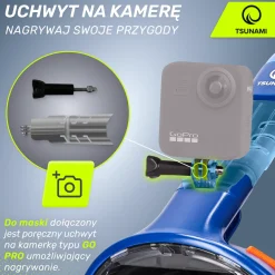 4FIZJO Maska do nurkowania pełnotwarzowa TSUNAMI L/XL niebieska