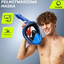 4FIZJO Maska do nurkowania pełnotwarzowa TSUNAMI L/XL niebieska