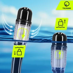 4FIZJO Maska do nurkowania snorkelingu z rurką TSUNAMI czarna Sale