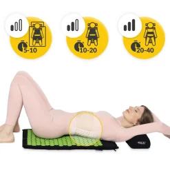 4FIZJO Mata do akupresury z poduszką klasyczna zielona Hot