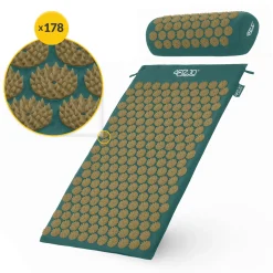 4FIZJO Mata do akupresury z poduszką klasyczna ciemnozielona Discount