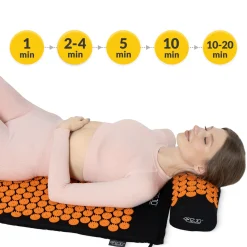 4FIZJO Mata do akupresury z poduszką klasyczna pomarańczowa Clearance