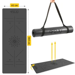 4FIZJO Mata do jogi i ćwiczeń antypoślizgowa 4 mm czarna Discount