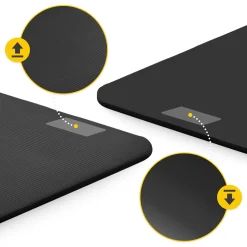 4FIZJO Mata do ćwiczeń fitness i jogi NBR 180 × 60 × 1 cm czarna Czarny Clearance