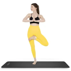 4FIZJO Mata do ćwiczeń fitness i jogi NBR 180 × 60 × 1 cm czarna Czarny Clearance