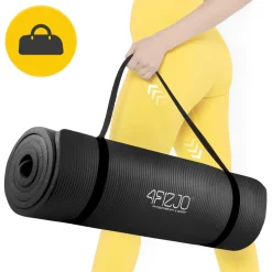 4FIZJO Mata do ćwiczeń fitness i jogi NBR 180 × 60 × 1 cm czarna Czarny Clearance