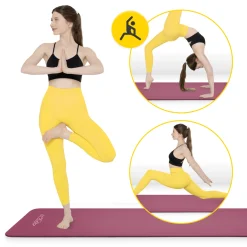 4FIZJO Mata do ćwiczeń fitness i jogi NBR 180 × 60 × 1,5 cm bordowa Online