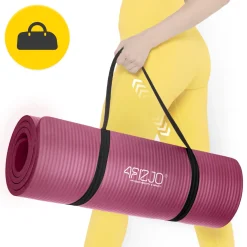 4FIZJO Mata do ćwiczeń fitness i jogi NBR 180 × 60 × 1,5 cm bordowa Online
