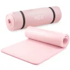 4FIZJO Mata do ćwiczeń fitness i jogi NBR 180 × 60 × 1,5 cm jasnoróżowa Outlet