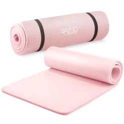 4FIZJO Mata do ćwiczeń fitness i jogi NBR 180 × 60 × 1,5 cm jasnoróżowa Outlet
