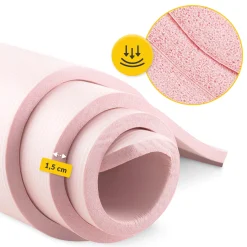 4FIZJO Mata do ćwiczeń fitness i jogi NBR 180 × 60 × 1,5 cm jasnoróżowa Outlet