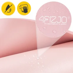 4FIZJO Mata do ćwiczeń fitness i jogi NBR 180 × 60 × 1,5 cm jasnoróżowa Outlet