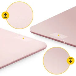 4FIZJO Mata do ćwiczeń fitness i jogi NBR 180 × 60 × 1,5 cm jasnoróżowa Outlet