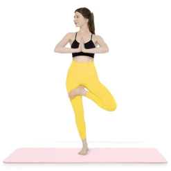 4FIZJO Mata do ćwiczeń fitness i jogi NBR 180 × 60 × 1,5 cm jasnoróżowa Outlet