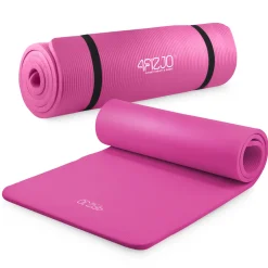 4FIZJO Mata do ćwiczeń fitness i jogi NBR 180 × 60 × 1 cm różowa Ciemnoróżowy Outlet