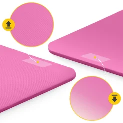 4FIZJO Mata do ćwiczeń fitness i jogi NBR 180 × 60 × 1 cm różowa Ciemnoróżowy Outlet