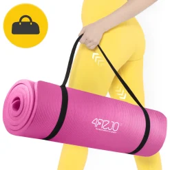 4FIZJO Mata do ćwiczeń fitness i jogi NBR 180 × 60 × 1 cm różowa Ciemnoróżowy Outlet