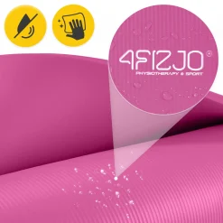 4FIZJO Mata do ćwiczeń fitness i jogi NBR 180 × 60 × 1 cm różowa Ciemnoróżowy Outlet
