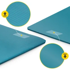 4FIZJO Mata do ćwiczeń fitness i jogi NBR 180 × 60 × 1,5 cm morska zieleń Discount