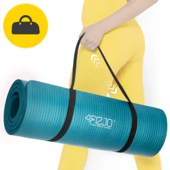 4FIZJO Mata do ćwiczeń fitness i jogi NBR 180 × 60 × 1,5 cm morska zieleń Discount