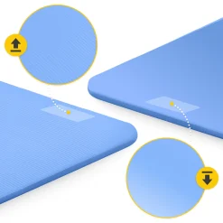 4FIZJO Mata do ćwiczeń fitness i jogi NBR 180 × 60 × 1,5 cm niebieska Hot