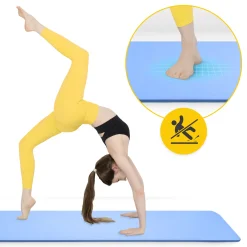 4FIZJO Mata do ćwiczeń fitness i jogi NBR 180 × 60 × 1,5 cm niebieska Hot