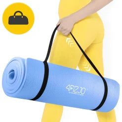 4FIZJO Mata do ćwiczeń fitness i jogi NBR 180 × 60 × 1,5 cm niebieska Hot