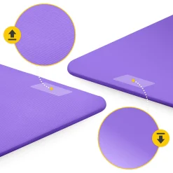 4FIZJO Mata do ćwiczeń fitness i jogi NBR 180 × 60 × 1 cm fioletowa Fioletowy Outlet