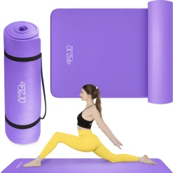 4FIZJO Mata do ćwiczeń fitness i jogi NBR 180 × 60 × 1 cm fioletowa Fioletowy Outlet