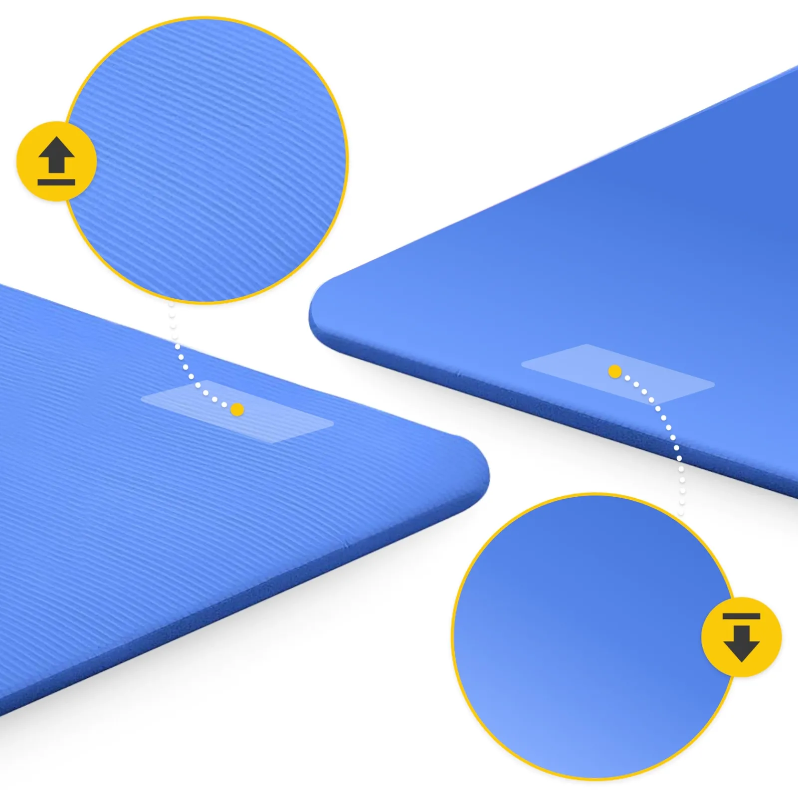 4FIZJO Mata do ćwiczeń fitness i jogi NBR 180 × 60 × 1,5 cm granatowa
