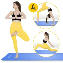 4FIZJO Mata do ćwiczeń fitness i jogi NBR 180 × 60 × 1,5 cm granatowa