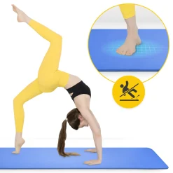 4FIZJO Mata do ćwiczeń fitness i jogi NBR 180 × 60 × 1,5 cm granatowa