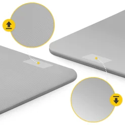 4FIZJO Mata do ćwiczeń fitness i jogi NBR 180 × 60 × 1,5 cm szara Clearance