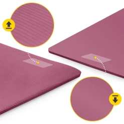 4FIZJO Mata do ćwiczeń fitness i jogi NBR 190 × 100 × 1,5 cm bordowa Clearance