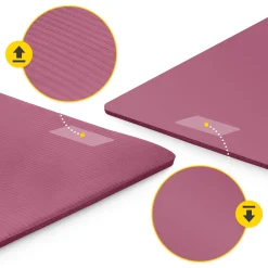 4FIZJO Mata do ćwiczeń fitness i jogi NBR 180 × 60 × 1 cm bordowa Bordowy Online