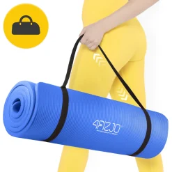 4FIZJO Mata do ćwiczeń fitness i jogi NBR 180 × 60 × 1 cm granatowa Granatowy Clearance