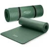 4FIZJO Mata do ćwiczeń fitness i jogi NBR 180 × 60 × 1,5 cm szałwiowa zieleń New