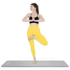 4FIZJO Mata do ćwiczeń fitness i jogi NBR 180 × 60 × 1 cm szara Szary Discount