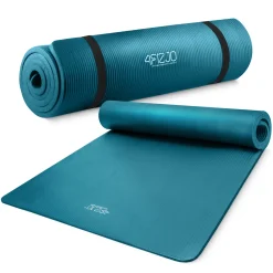 4FIZJO Mata do ćwiczeń fitness i jogi NBR 190 × 100 × 1,5 cm niebieska Sale
