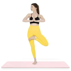 4FIZJO Mata do ćwiczeń fitness i jogi NBR 180 × 60 × 1 cm jasnoróżowa Różowy Sale