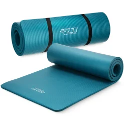 4FIZJO Mata do ćwiczeń fitness i jogi NBR 180 × 60 × 1 cm morska zieleń Morski
