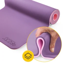 4FIZJO Mata do ćwiczeń i jogi antypoślizgowa TPE 0,6 cm fioletowa New